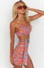 Nikita Orange Floral Mini Dress sold by Beginning Boutique