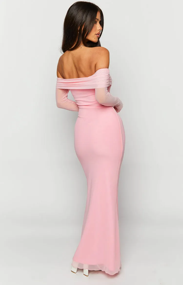 Coraline Pink Long Sleeve Maxi Dress sold by Beginning Boutique product image thumbnail 5
