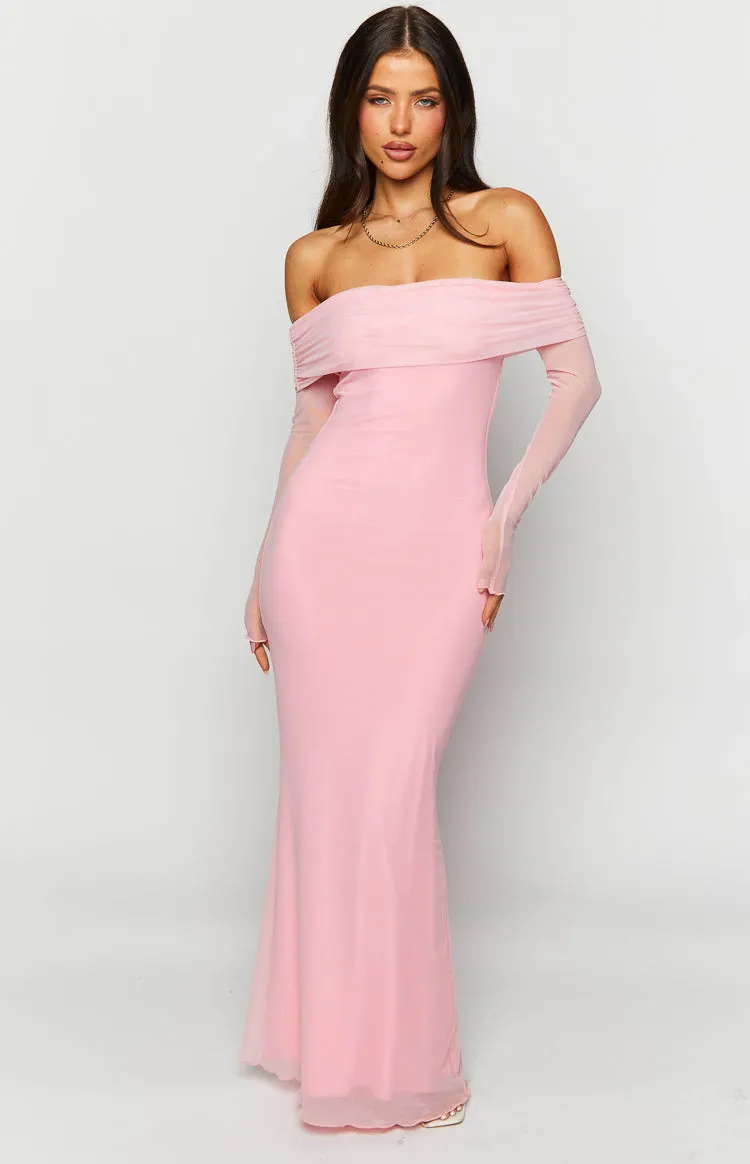 Coraline Pink Long Sleeve Maxi Dress sold by Beginning Boutique product image thumbnail 2