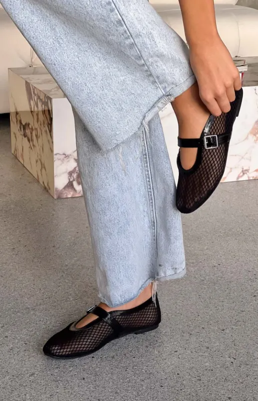 Therapy Addie Black Crinkle Patent PU Ballet Flats sold by Beginning Boutique