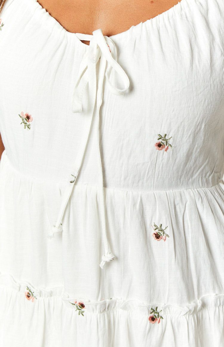 Blossom White Floral Mini Dress sold by Beginning Boutique product image thumbnail 7