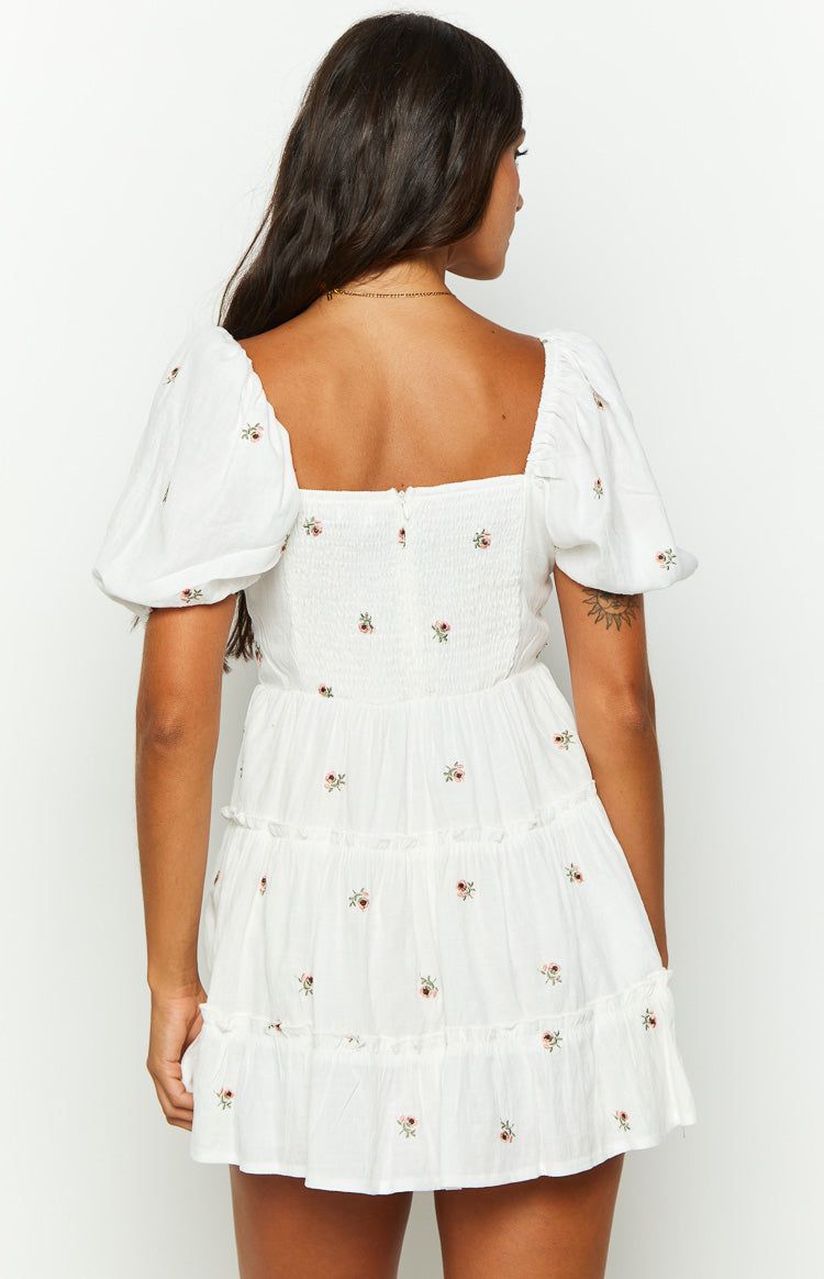 Blossom White Floral Mini Dress sold by Beginning Boutique product image thumbnail 8