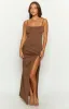 Jacinta Brown Maxi Dress sold by Beginning Boutique