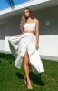 Cosmos Maxi Skirt White sold by Beginning Boutique
