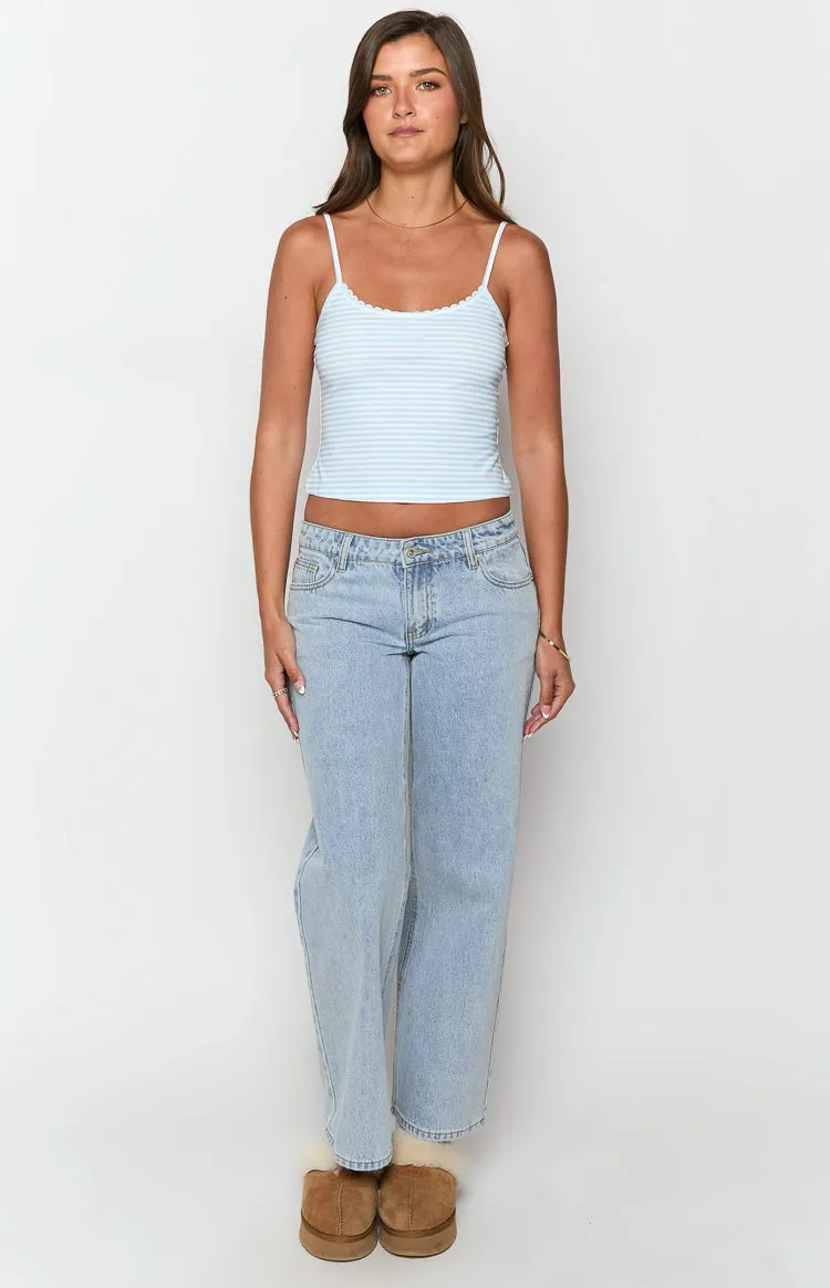 Scottie Blue Striped Singlet sold by Beginning Boutique product image thumbnail 3