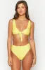 9.0 Swim Yellow Gingham St Lucia Bikini Top sold by Beginning Boutique