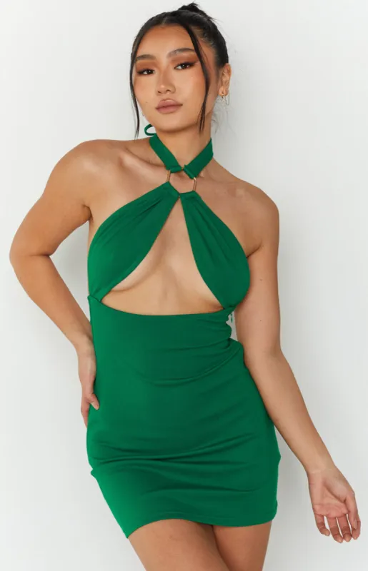 Armelle Green Halter Neck Mini Dress sold by Beginning Boutique