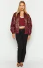 Lioness Kenny Burgundy Bomber Jacket sold by Beginning Boutique