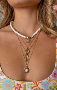 Mora Gold Layered Necklace sold by Beginning Boutique