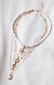 Mora Gold Layered Necklace sold by Beginning Boutique