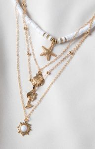 Mora Gold Layered Necklace sold by Beginning Boutique