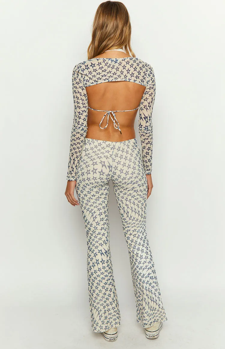 Avalon Star Print Mesh Mid Rise Pants sold by Beginning Boutique product image thumbnail 5