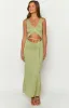 Zuri Khaki Maxi Dress sold by Beginning Boutique