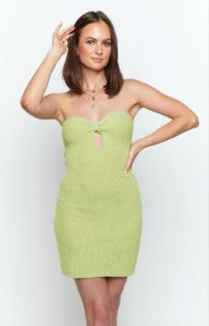 Ciela Lime Knit Mini Dress sold by Beginning Boutique