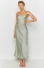 Taleah Cut Out Maxi Dress Sage sold by Beginning Boutique