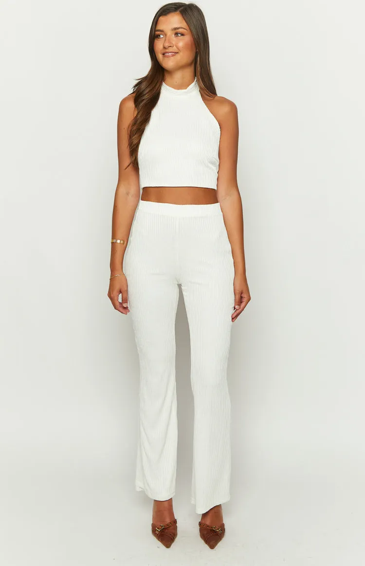 Queenie White Halter Crop Top sold by Beginning Boutique product image thumbnail 3