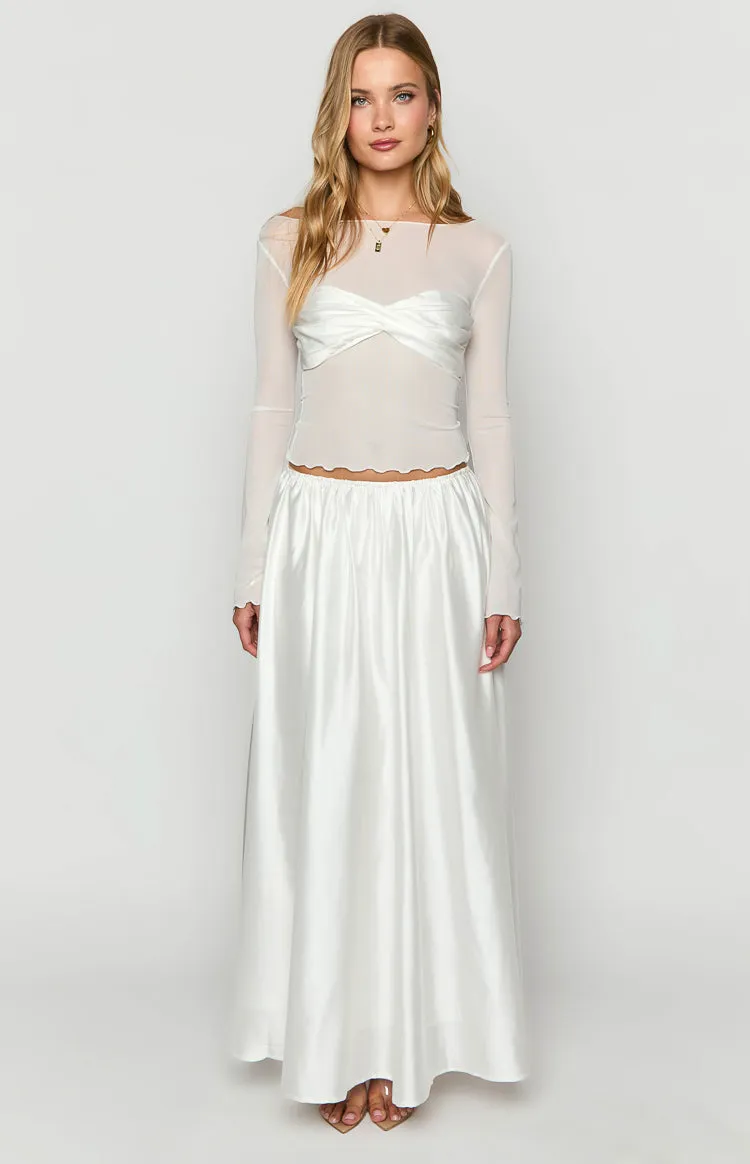 Alonza White Long Sleeve Top sold by Beginning Boutique product image thumbnail 3