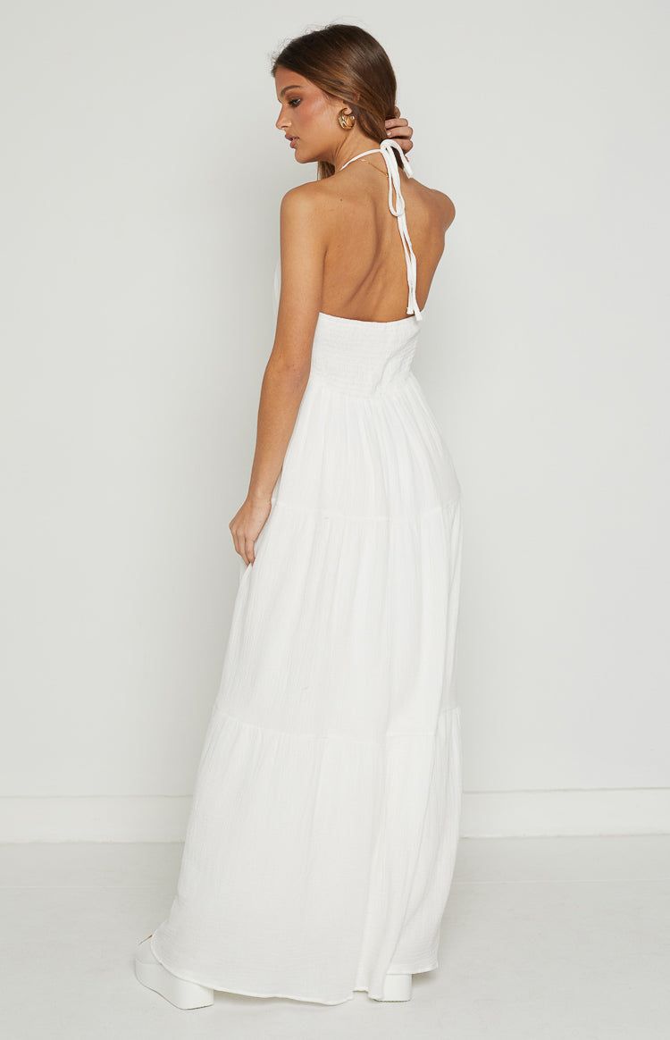 Breezi White Tiered Maxi Dress sold by Beginning Boutique product image thumbnail 5