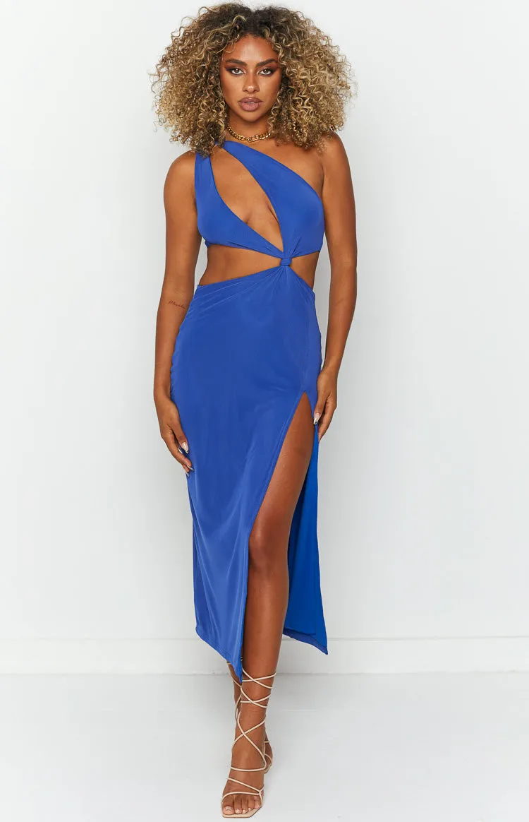 Kamelia Blue Midi Dress sold by Beginning Boutique product image thumbnail 3