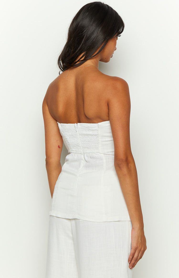 Lauri White Strapless Top sold by Beginning Boutique product image thumbnail 5