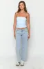 Daisy Blue Striped Tube Top sold by Beginning Boutique