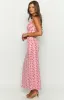 Dahlia Pink And Red Speckled Maxi Skirt sold by Beginning Boutique