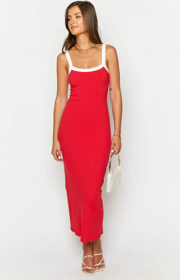 Cynthia Red Maxi Dress sold by Beginning Boutique product image thumbnail 3