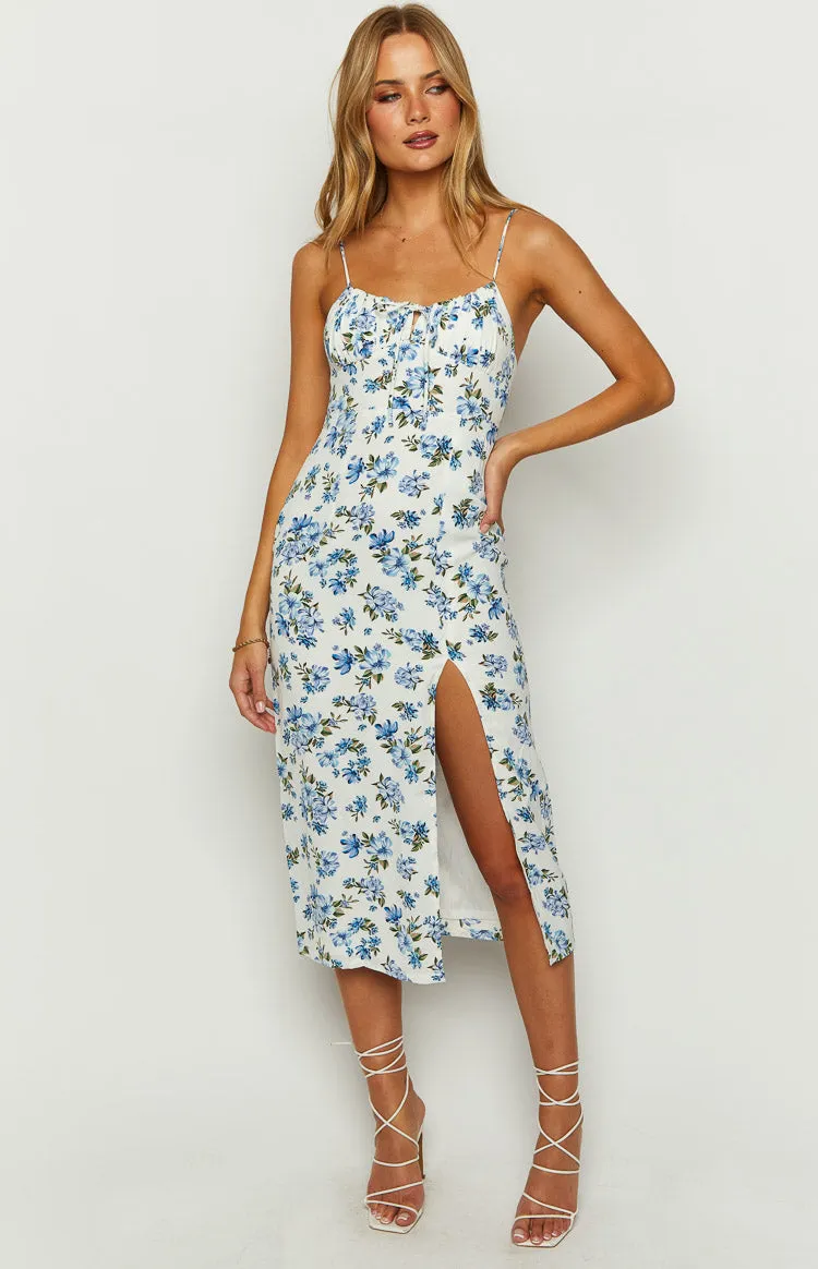 Sallie Blue Floral Midi Dress sold by Beginning Boutique product image thumbnail 2