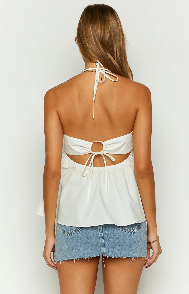 Axl White Halter Top sold by Beginning Boutique product image thumbnail 5