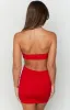 Americana Red Strapless Mini Dress sold by Beginning Boutique