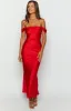 Ella Red Off Shoulder Formal Dress sold by Beginning Boutique