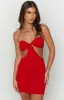Americana Red Strapless Mini Dress sold by Beginning Boutique