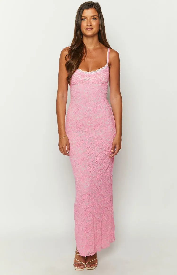 Kata Pink Lace Maxi Dress sold by Beginning Boutique product image thumbnail 2