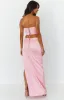Mckenzie Pink Satin Maxi Skirt sold by Beginning Boutique