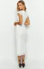 Sweetie White Mesh Midi Dress sold by Beginning Boutique