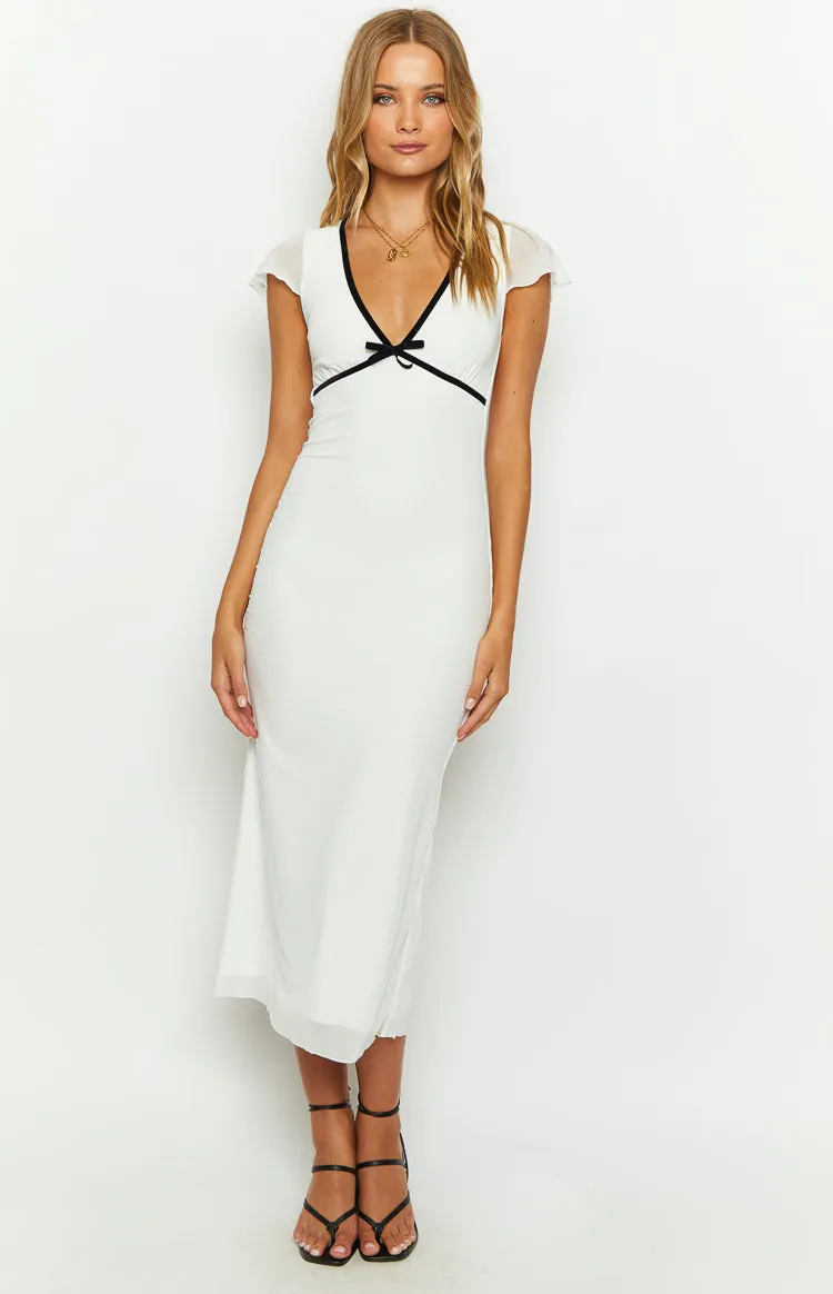 Sweetie White Mesh Midi Dress sold by Beginning Boutique product image thumbnail 3