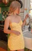 Zamara Yellow Floral Mini Dress sold by Beginning Boutique
