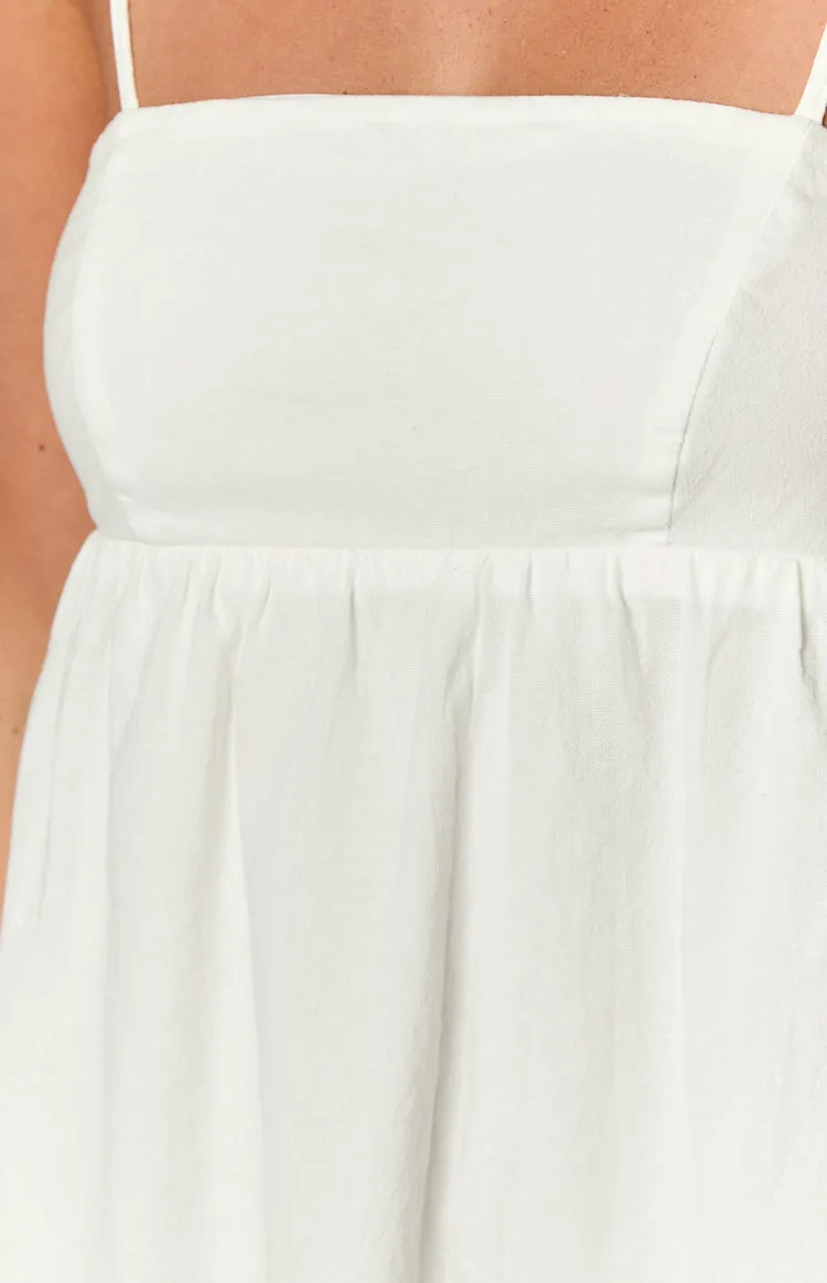 Lotus Love Affair White Mini Dress sold by Beginning Boutique product image thumbnail 5