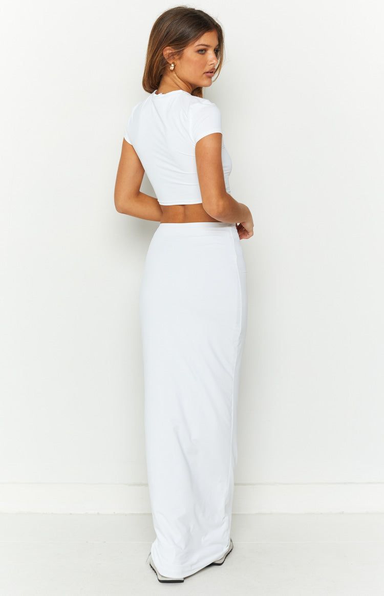Amore White Maxi Skirt sold by Beginning Boutique product image thumbnail 5