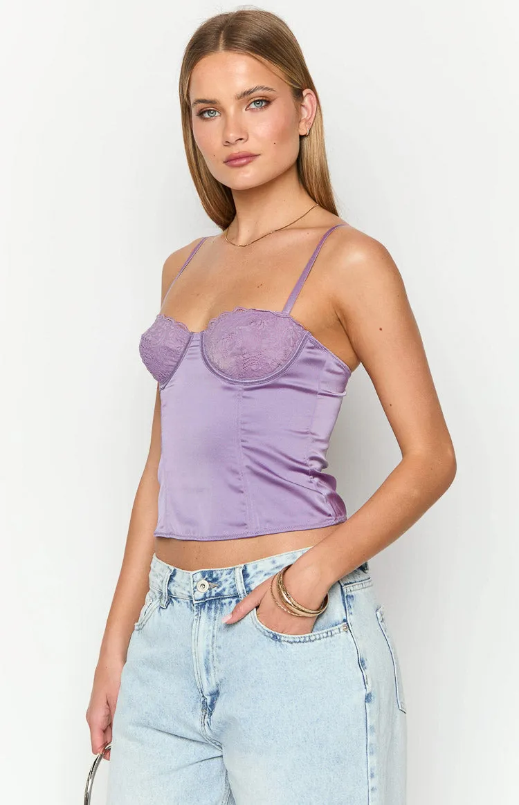 Graicey Purple Corset Top sold by Beginning Boutique product image thumbnail 5