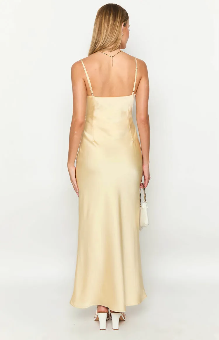 Heartbeat Yellow Maxi Dress sold by Beginning Boutique product image thumbnail 5