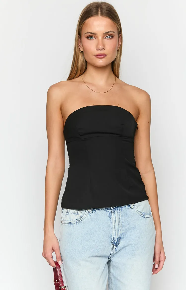 Layi Black Strapless Top sold by Beginning Boutique product image thumbnail 2