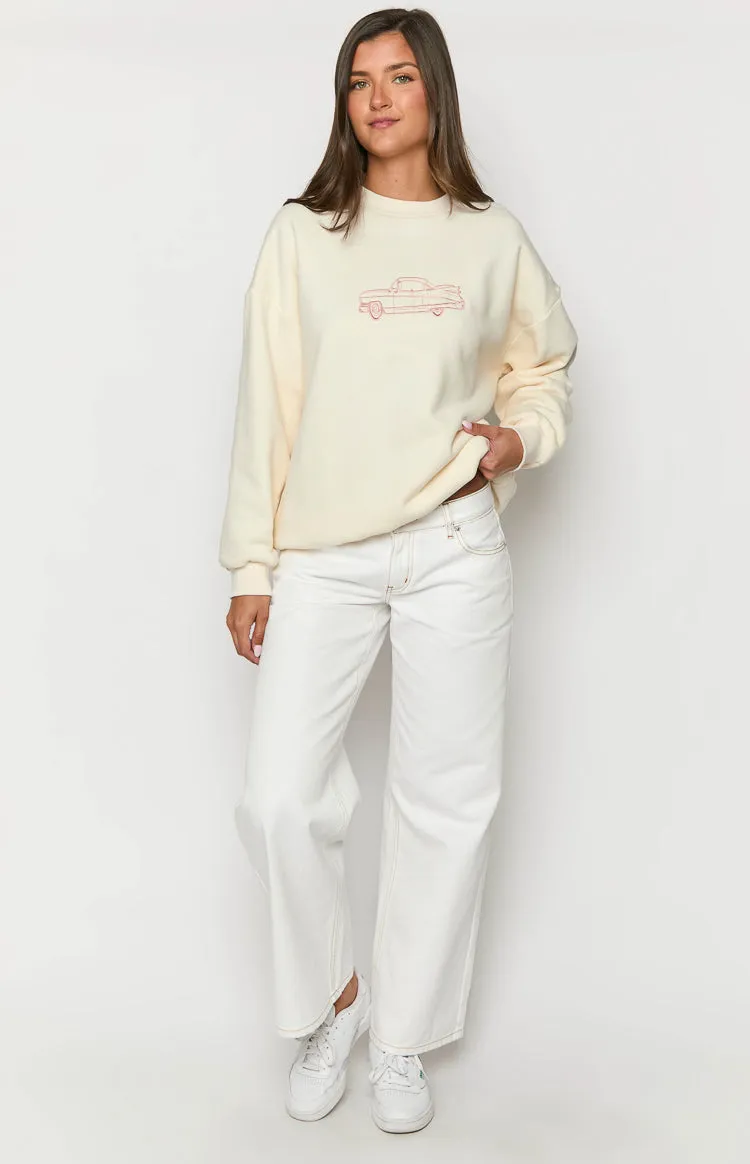 Elodie Cream Crew Neck Sweater sold by Beginning Boutique product image thumbnail 3