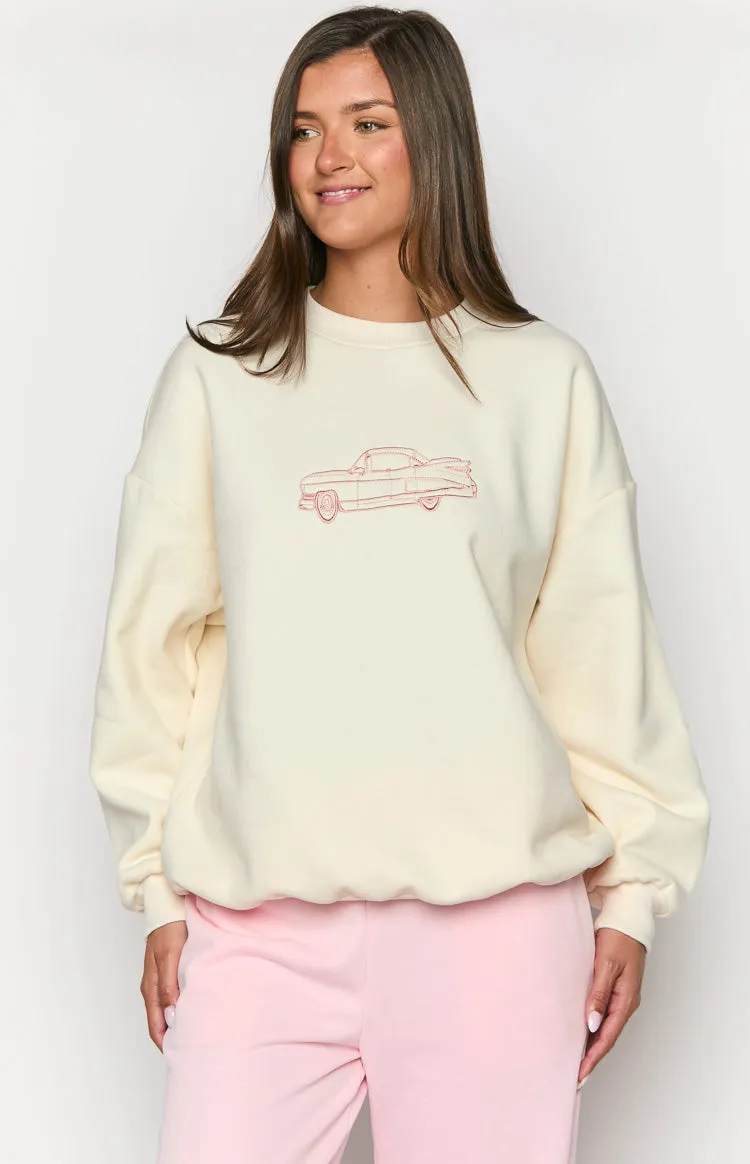 Elodie Cream Crew Neck Sweater sold by Beginning Boutique product image thumbnail 2