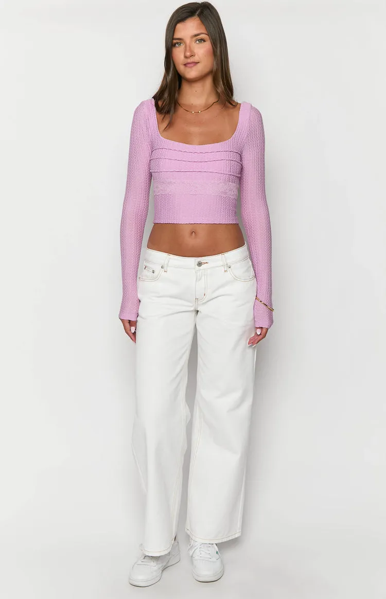 Vida Lilac Long Sleeve Top sold by Beginning Boutique product image thumbnail 3