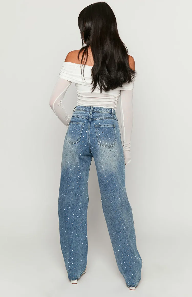 Sparks Mid Wash Denim Straight Leg Jeans sold by Beginning Boutique product image thumbnail 5