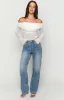 Sparks Mid Wash Denim Straight Leg Jeans sold by Beginning Boutique