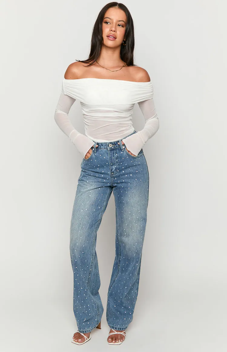 Sparks Mid Wash Denim Straight Leg Jeans sold by Beginning Boutique product image thumbnail 2