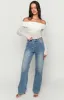 Sparks Mid Wash Denim Straight Leg Jeans sold by Beginning Boutique