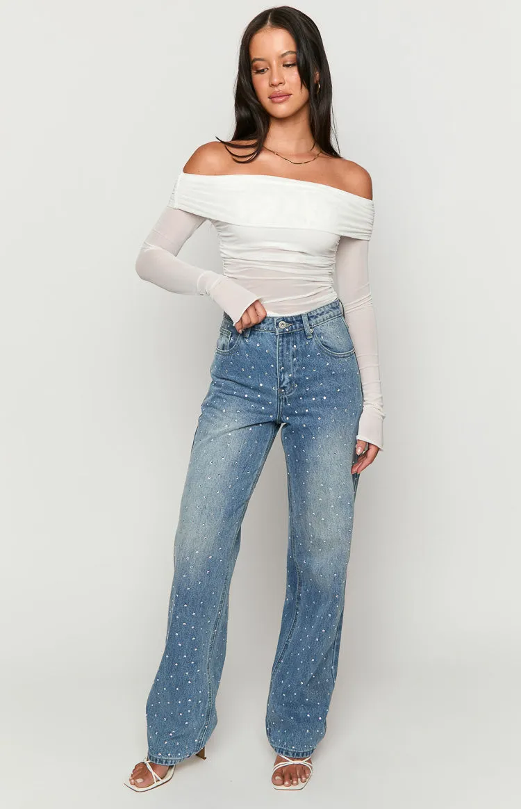 Sparks Mid Wash Denim Straight Leg Jeans sold by Beginning Boutique product image thumbnail 3